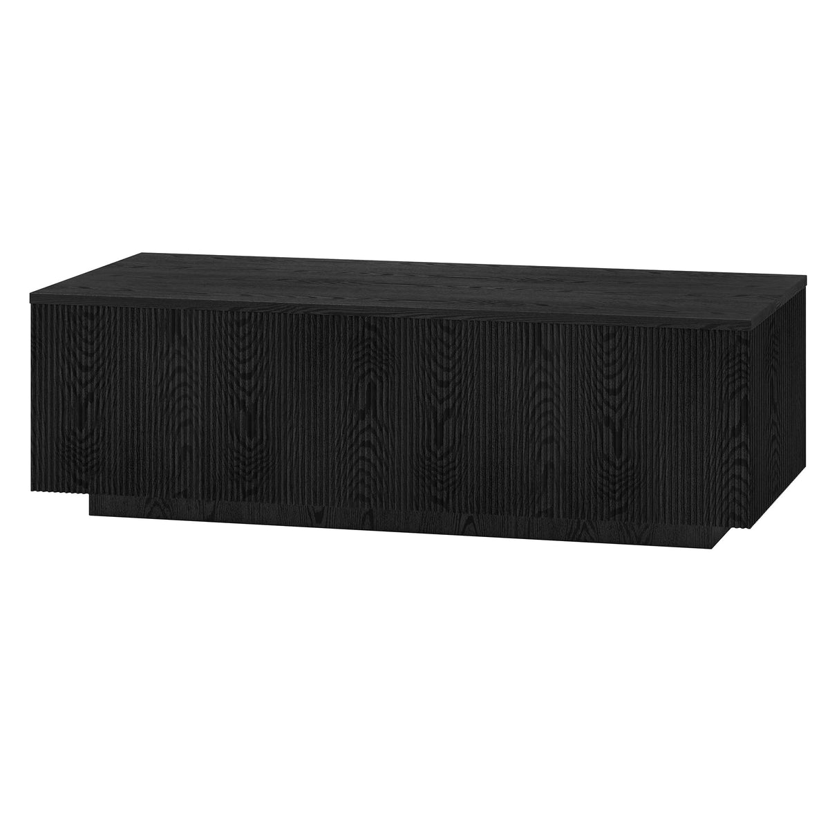 Henn&Hart 48" Wide Rectangular Coffee Table in Black Grain Henn&Hart