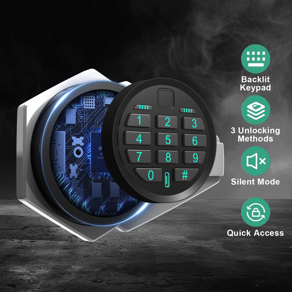 BONANO 10-12 Gun Safe for Rifles and Pistols, Gun Cabinets for Rifles and Shotguns, Quick Home Access Gun Safe, Dual Alarm & Mute Mode and Keypad Lock, Gun Safes with Removable Shelf and Rifle Rack BONANO