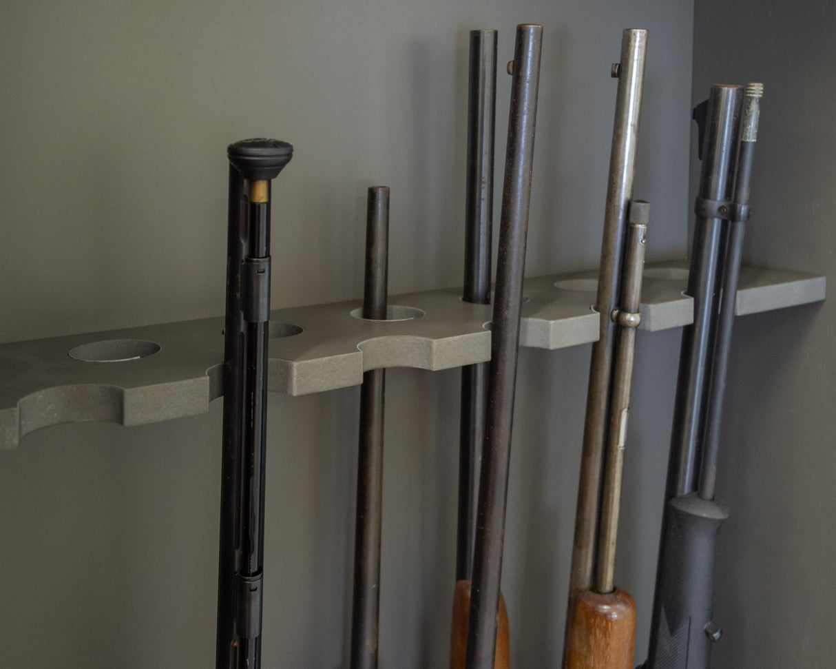 American Furniture Classics Model 860, Classic 12 Gun Cabinet with Tempered Glass, Grey American Furniture Classics