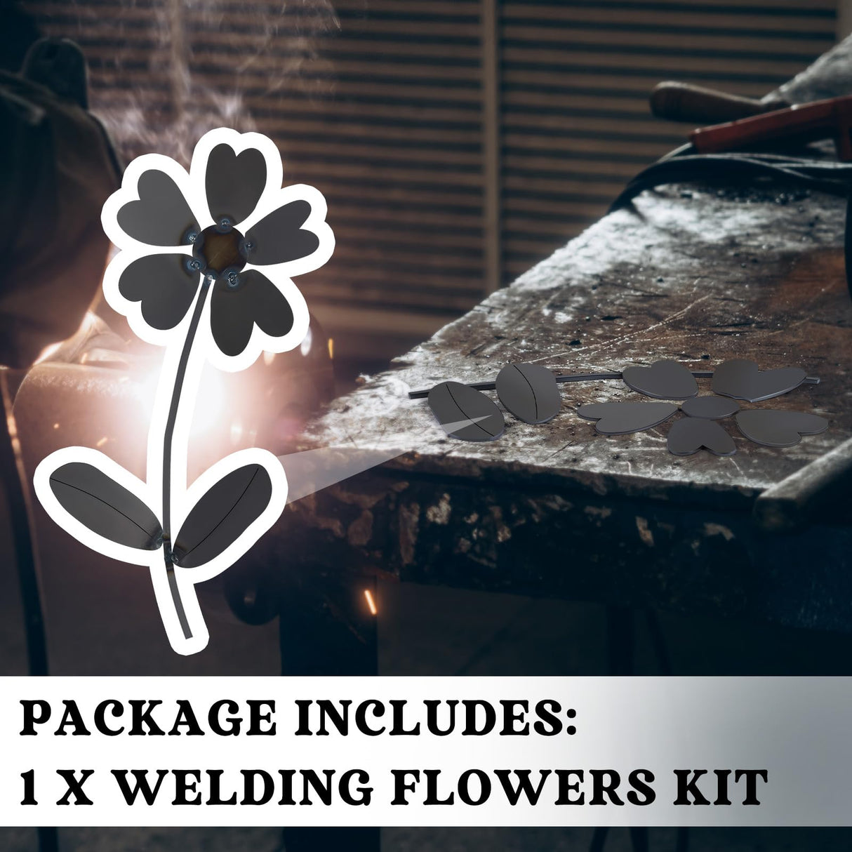 Therwen Welding Kits Flower Welding Coupons 16 Gauge Tig DIY Stainless Steel Welding Practice Kit Metal with Mig, Tig, Gas, Arc, Stick (Classic, 1 Set) Therwen