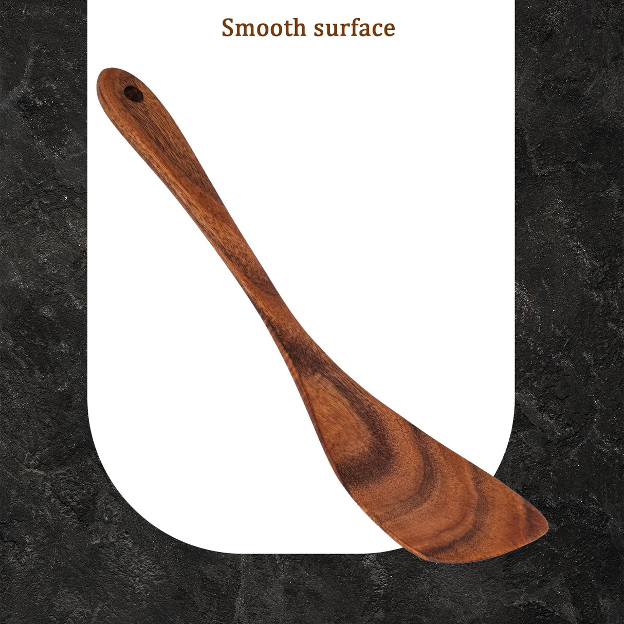 HANSGO Wooden Spatula, 12 Inch Wooden Spoons for Cooking Wood Spatula for RIGHT Hand Wooden Turner Flat Frying Spatula Wood Cooking Utensil for Kitchen HANSGO