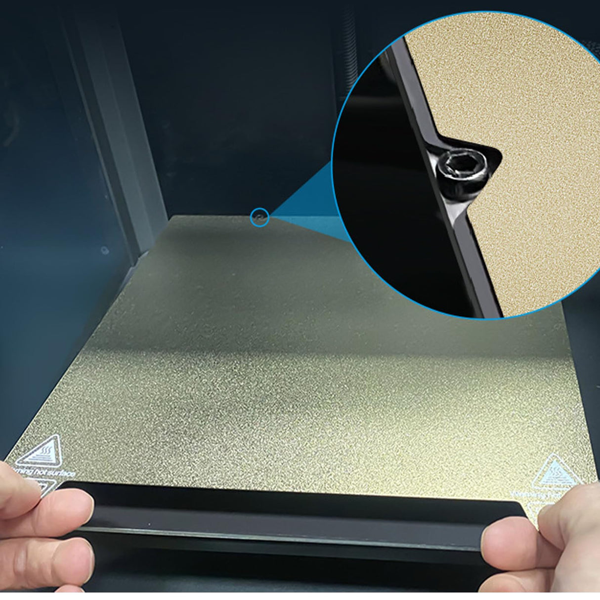 RETUXEP Double-Sided Textured PEI Sheet 235x235m,3D Printer Build Plate Spring Steel Print Bed (with Magnetic Base) for Creality K1/K1C/Ender 5 S1/Ender 3 S1 Pro/Ender 3 S1/Ender V3 KE/Ender3 V3 SE RETUXEP