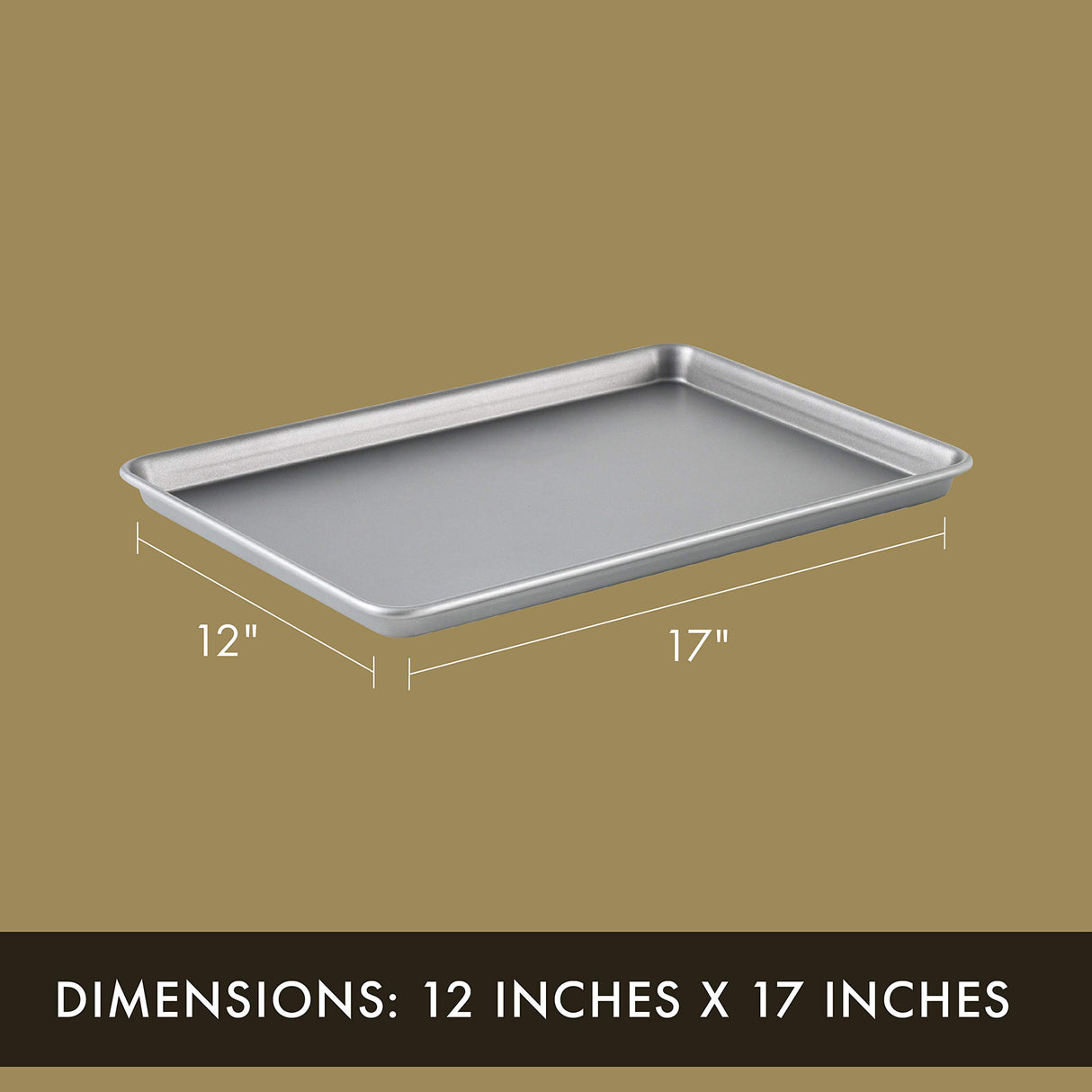 Calphalon Premium Nonstick Baking Pans Set of 2, 12 x 17 inch, Silverware, Heavy Gauge Steel Core Calphalon
