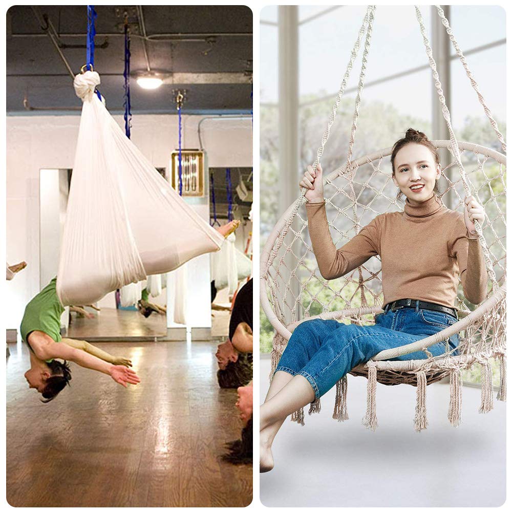 WAREMAID 2 Pack Heavy Duty 360 Swivel Hanger, Stainless Steel Swing Hook for Ceiling, Wooden Swing Set Bracket, Punching Bag Hanger for Playground Gym Rope Hammock Chair, 1200 Lb Load WAREMAID