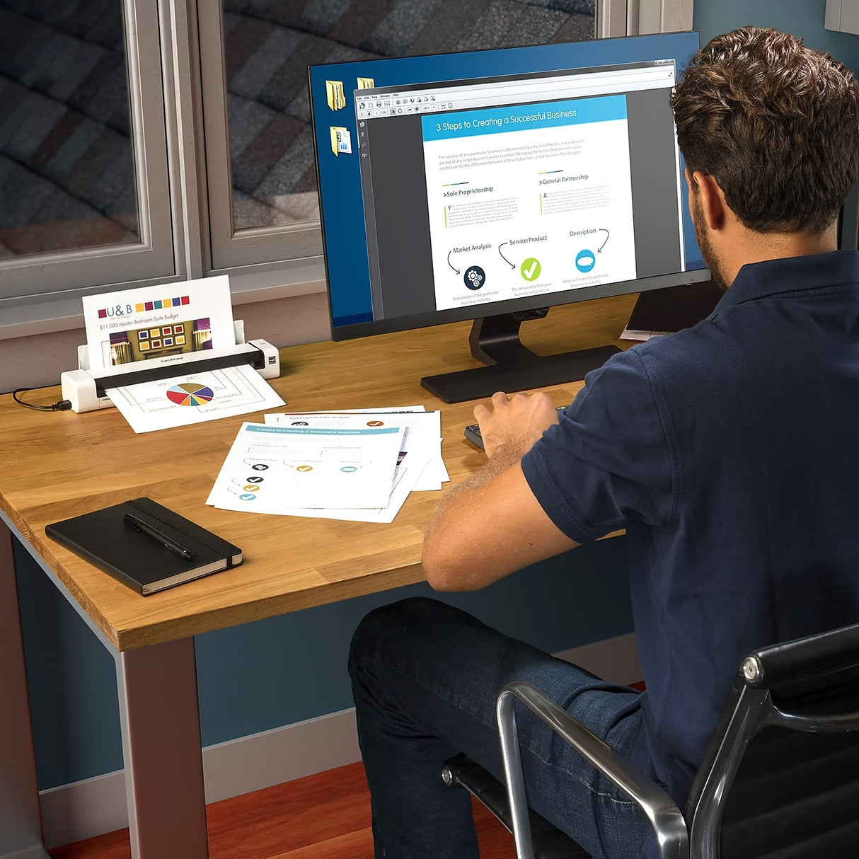 Brother DS-740D Duplex Compact Mobile Document Scanner Brother