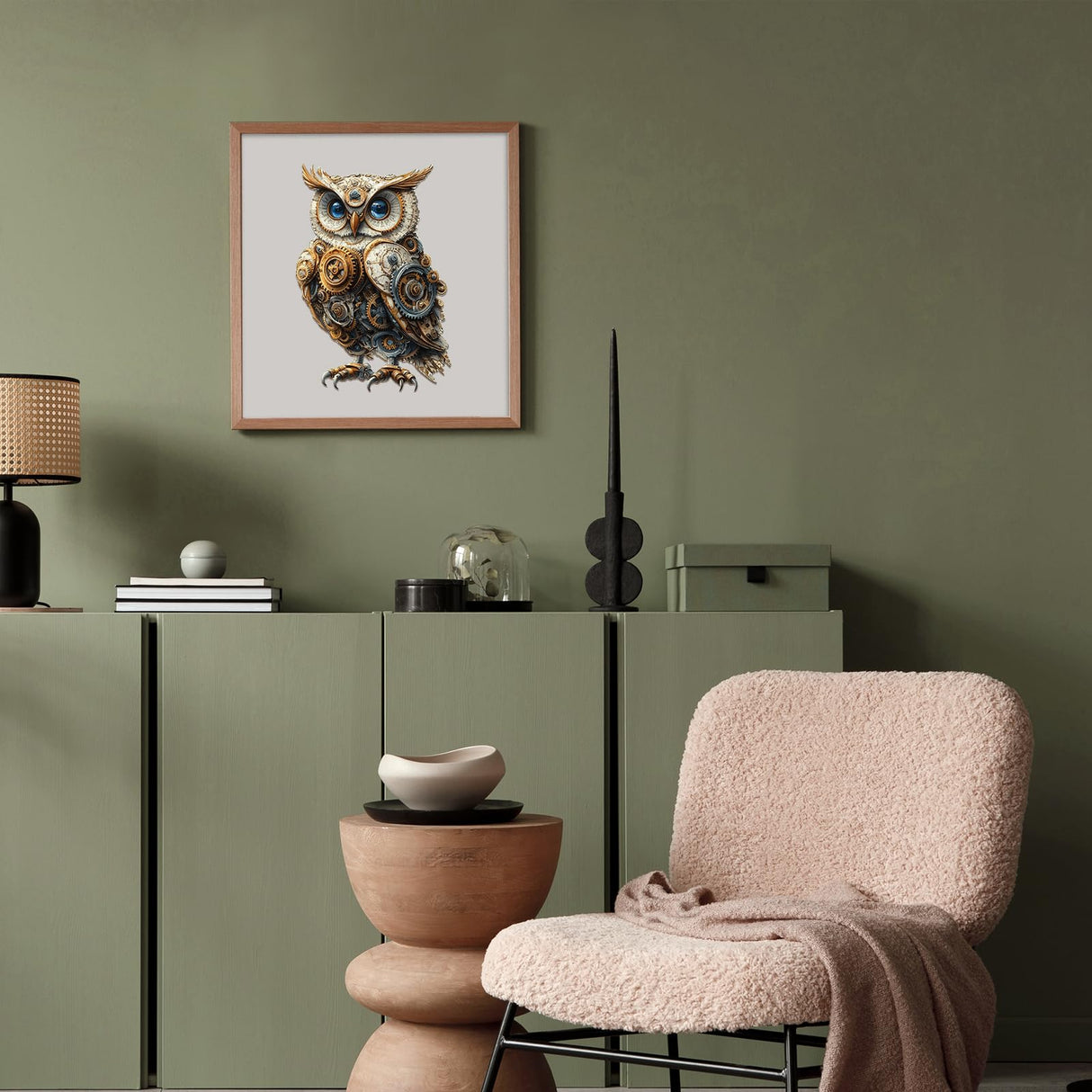 Jigfoxy Wooden Puzzles for Adults, Mechanical Owl Wood Puzzles Adult, Unique Animal Shape Wooden Jigsaw Puzzles for Adults, Birthday Gifts for Puzzle Lovers, Family(S-8.5 * 5.8in-80pcs) Jigfoxy