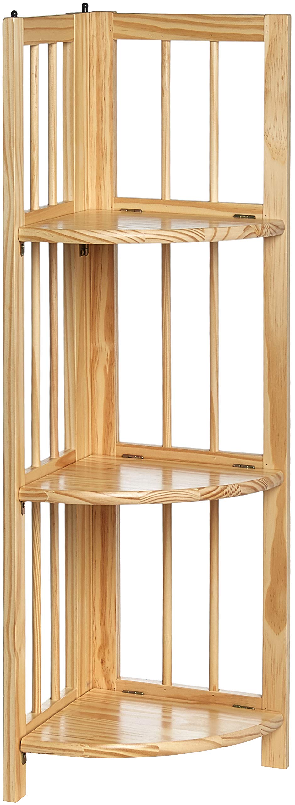 Casual Home 4-Shelf Corner Folding Bookcase, Natural Casual Home