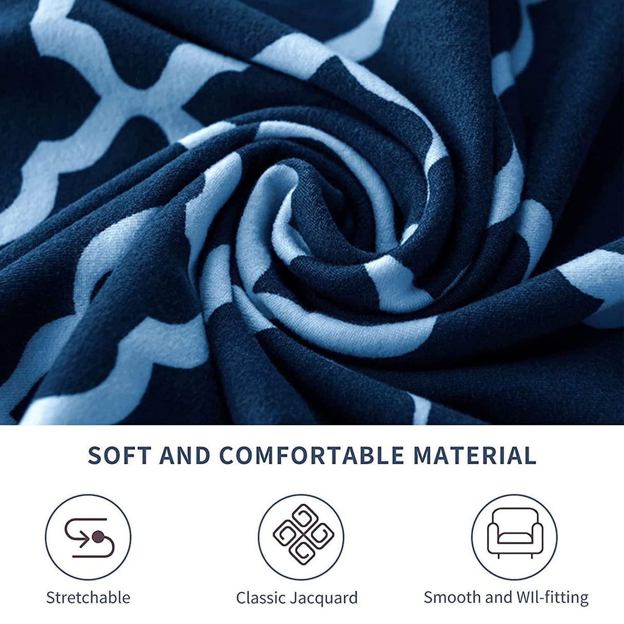 Eco-Ancheng Wingback Chair Slipcover 2 Piece Wingback Chair Cover Spandex Wing Chair Slipcovers Wingback Armchair Covers with Elastic Bottom for Living Room Wingback Chair Eco-Ancheng