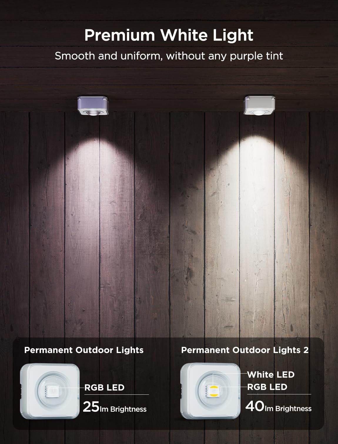 Govee Permanent Outdoor Lights 2, 150ft RGBIC Outdoor Lights with 108 LED Lights, IP67 Waterproof, 100 Scene Modes with 40lm White for Outdoor Decorations, Works with Alexa, Google Assistant, White Govee