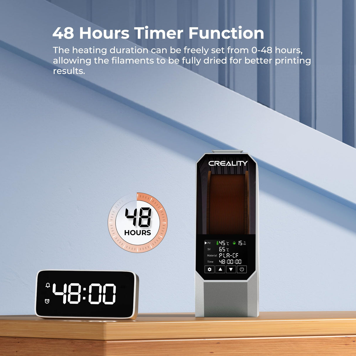 2025 Official Space Pi Filament Dryer Upgrade, 3D Printer Filament Dry Box with 360° PTC Fast Heating, 3.7'' LCD Touch Screen, One Key Set Filament dehydrator Fits 1.75/2.85mm PLA PETG ABS YOOPAI