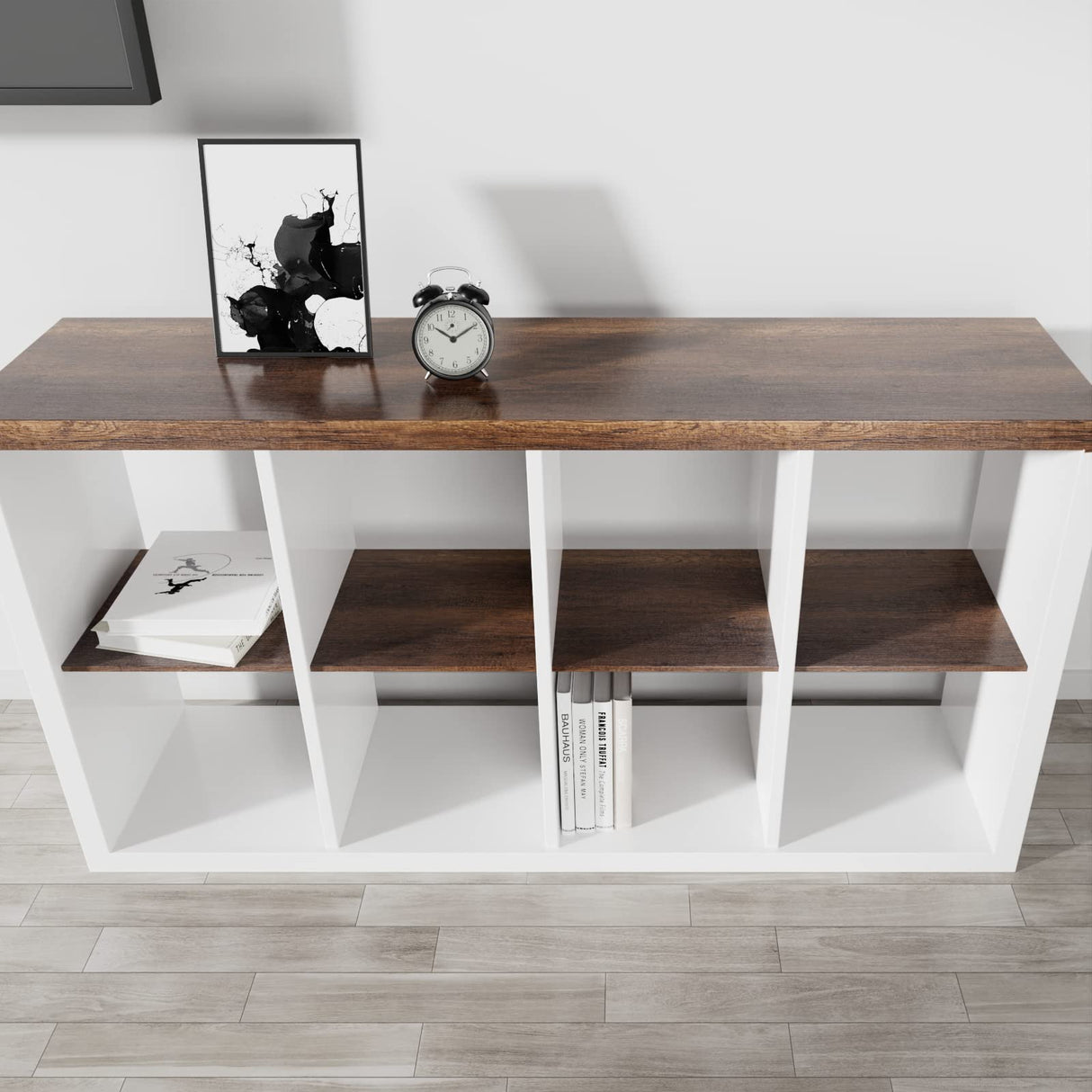 Decotalk Contact Paper Wood Grain Peel and Stick Vintage Wallpaper Self Adhesive Removable Waterproof Wallpaper for Countertops, Drawer Liner Cabinets Walls Desk 12x120inch, Brown Decotalk