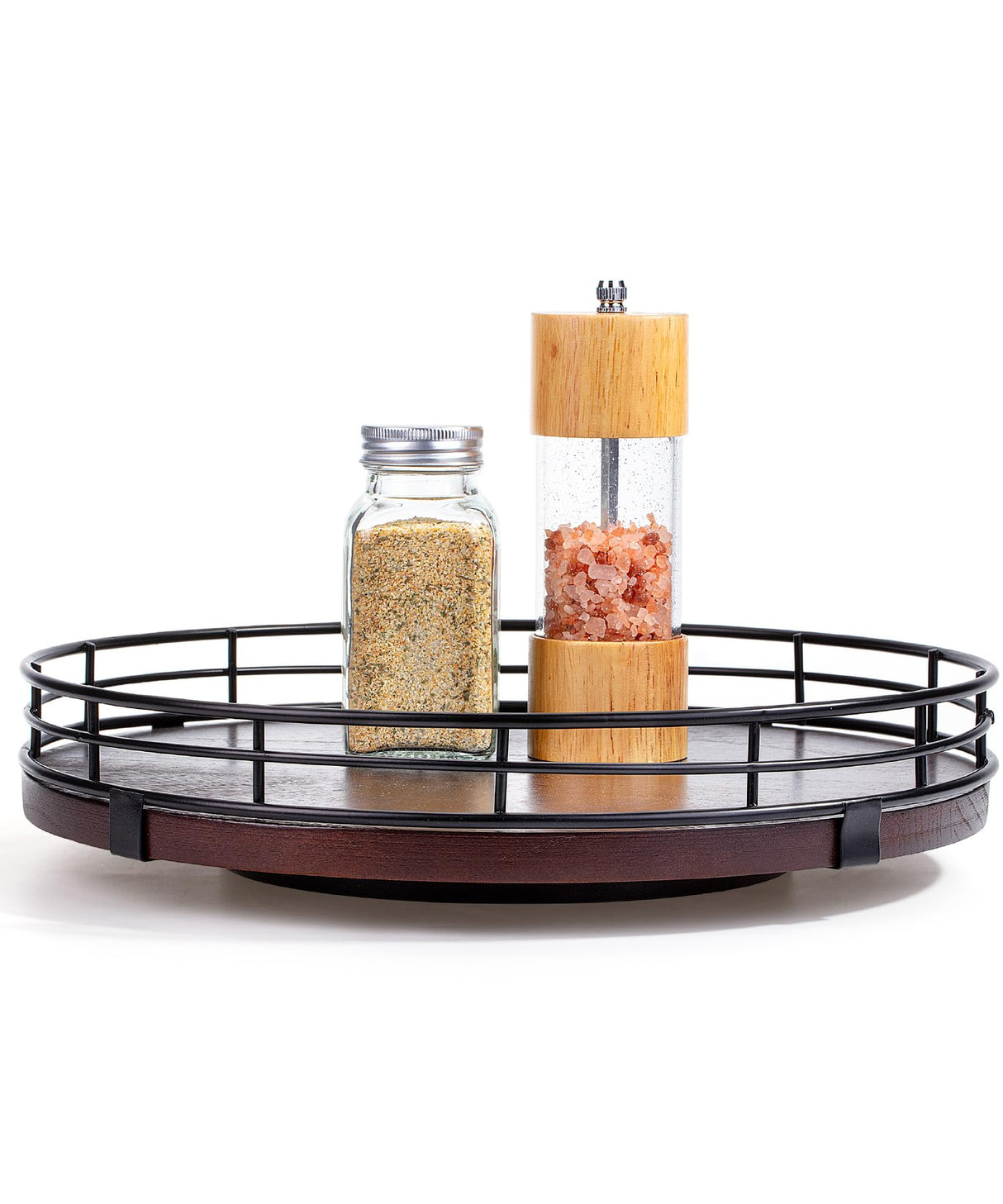 BAMBOO LAND- Lazy Susan Turntable Organizer, 13" Walnut, Lazy Susan for Table Top, Wooden Lazy Susan, Wood Lazy Susan, Lazy Susan for Dining Table, Table Lazy Susan Wood, Table Lazy Susan Turntable BAMBOO LAND