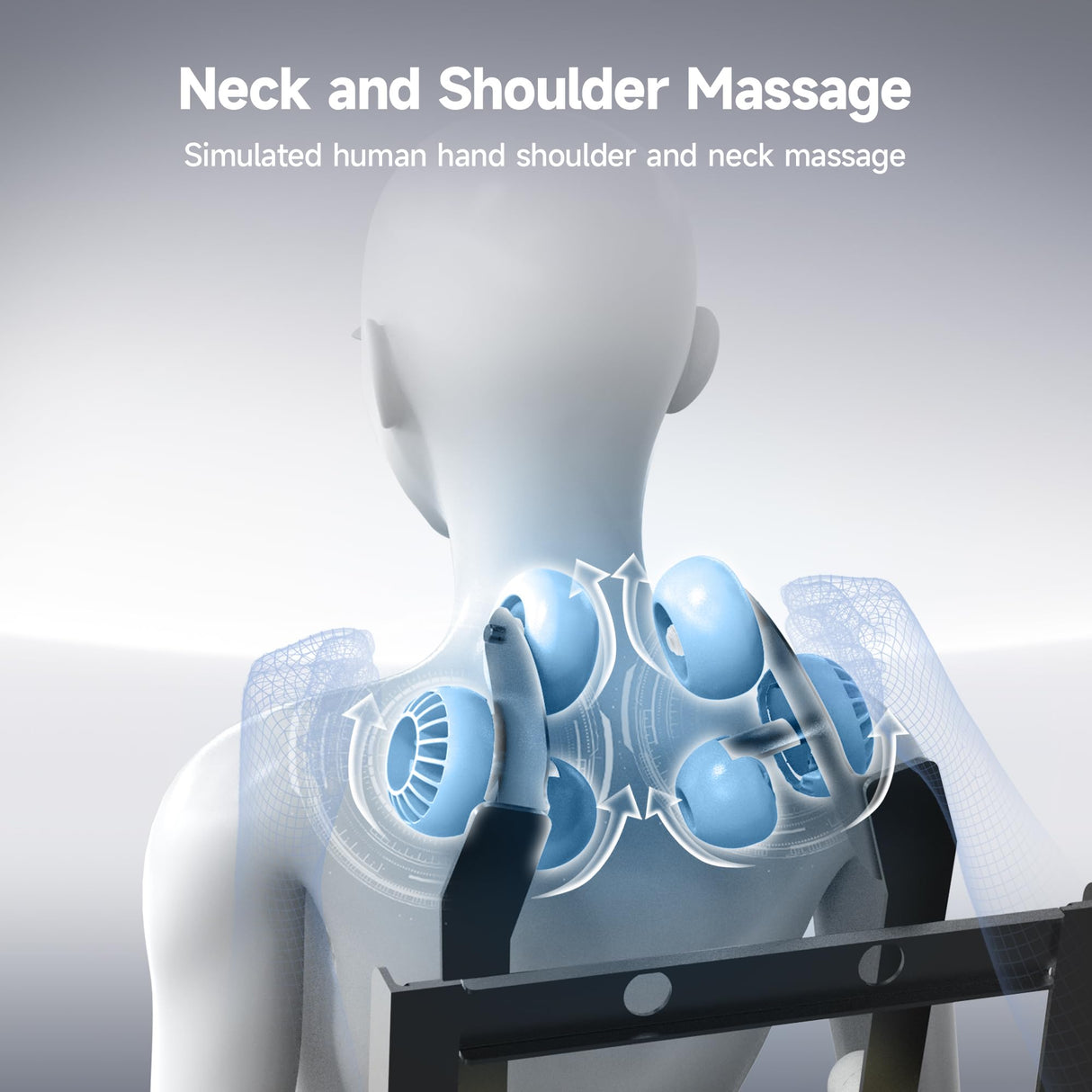 Real Relax Dual Core S Track Massage Chair,Full Body Recliner with Zero Gravity,Rocking Function,Back and Calf Heating,12 Auto Modes,Bluetooth,Foot Roller,Home or Office Use,Gray and Black Real Relax