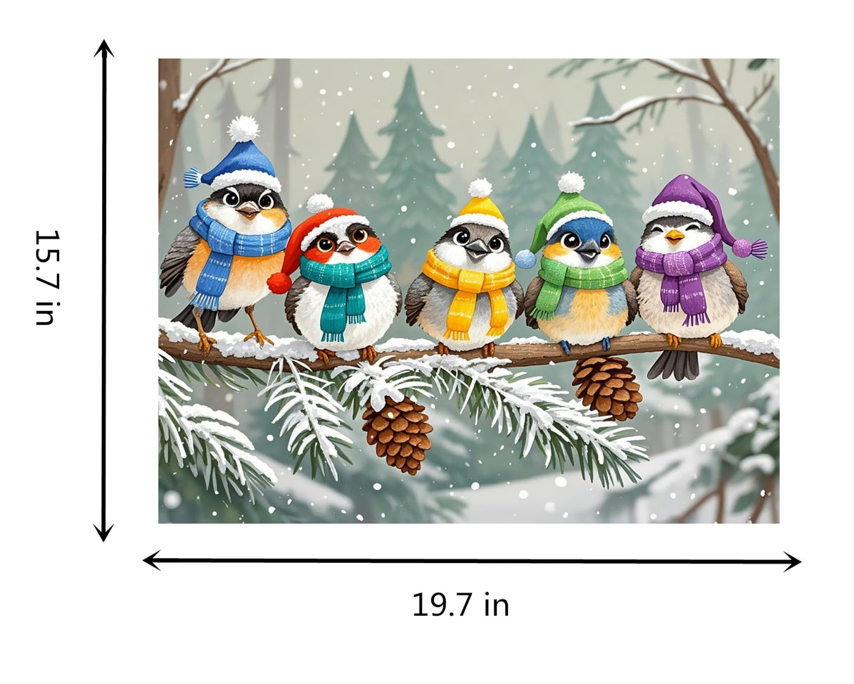 TINDAY Paint by Numbers Kit for Adults Cardinal Paint by Number for Adults Painting by Number for Adult Christmas Painting Kits for Adult Canvas Painting Home Decor Wall Art 16x20 Inch TINDAY