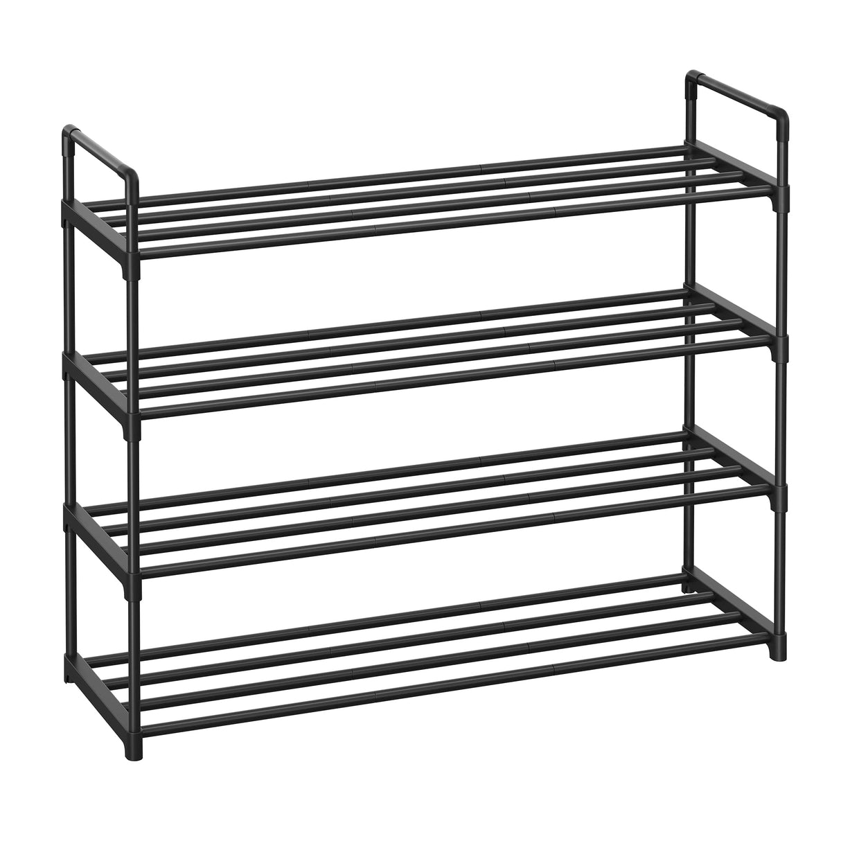 SONGMICS Shoe Rack, 4 Tier Shoe Organizer, Metal Shoe Storage Shelf for 20 Pairs of Shoes, Easy to Assemble, Entryway, Black ULSA14BK SONGMICS