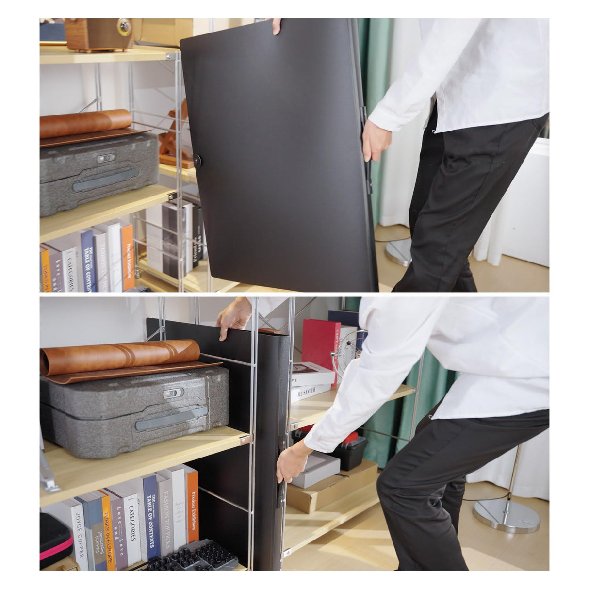 Puzzle Storage, RJVNT Puzzle Holder Book for 1000 Pieces, Puzzle Storage Folder with 8 Puzzle Saver Sheets and 2 Cardboards(Black) RJVNT