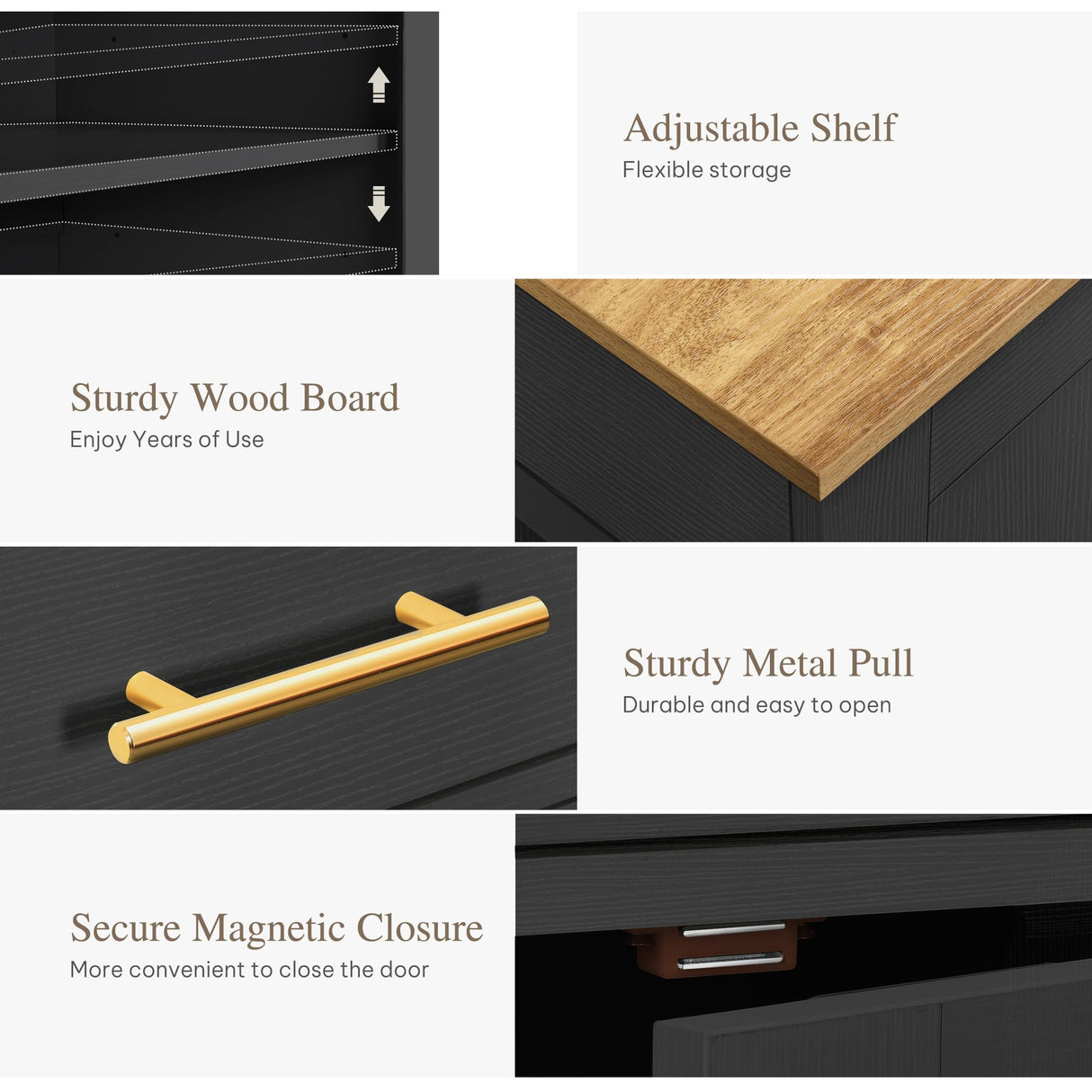 DWVO Large Kitchen Island with Trash Can Storage Cabinet, 53 Inch Portable Kitchen Island with Storage, Long Rolling Island Table Cabinet for Kitchen on Wheels for 13 Gallon Garbage Bin, Black DWVO