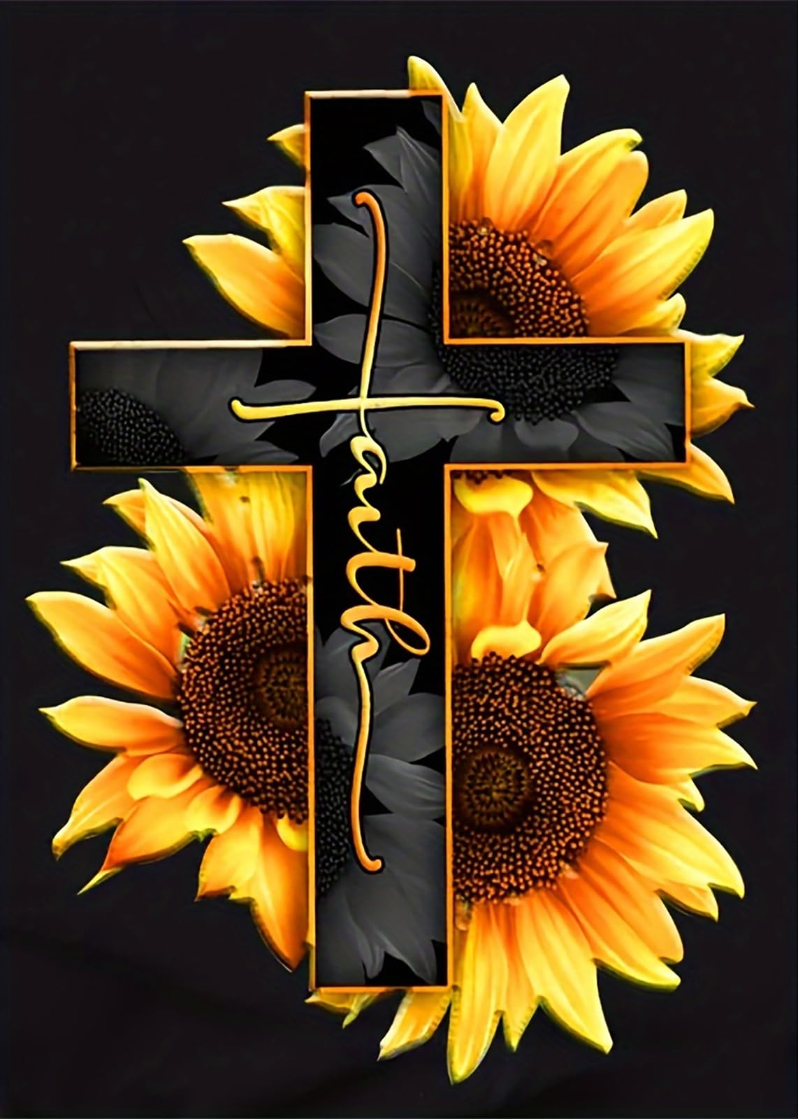 GXGLLPZBY 5D Diamond Painting Kit for Adults Beginners,DIY Cross Sunflower Paint by Diamond Art Kits,Suitability Friends Full Round Drill Diamonds Dots Gem Art,Home Wall Decor 11.8x15.8 Inch GXGLLPZBY