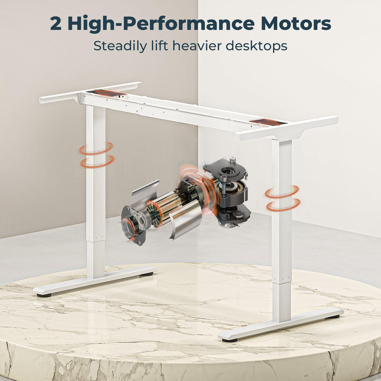 FitStand Dual Motor Standing Desk, Large Stand Up Desk, 79x31 Inches Electric Sit Stand Desk, 4 Memory Preset Adjustable Height Desk Home Office Desks(White) FitStand