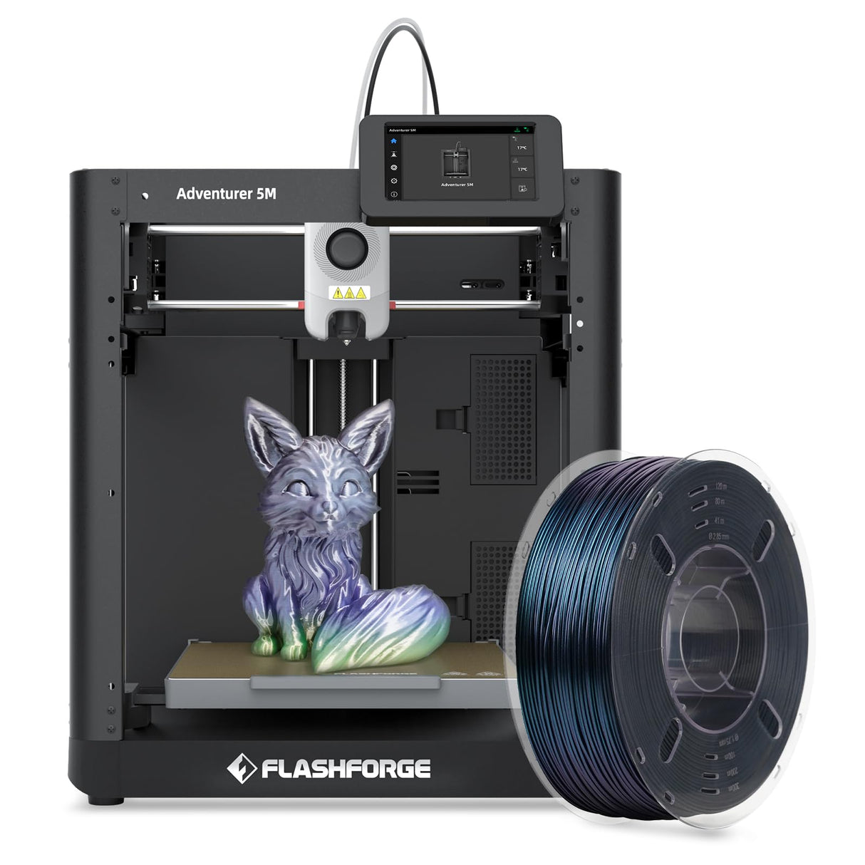 FLASHFORGE Adventurer 5M 3D Printer with Burnt Titanium ASA 1kg FilaBees
