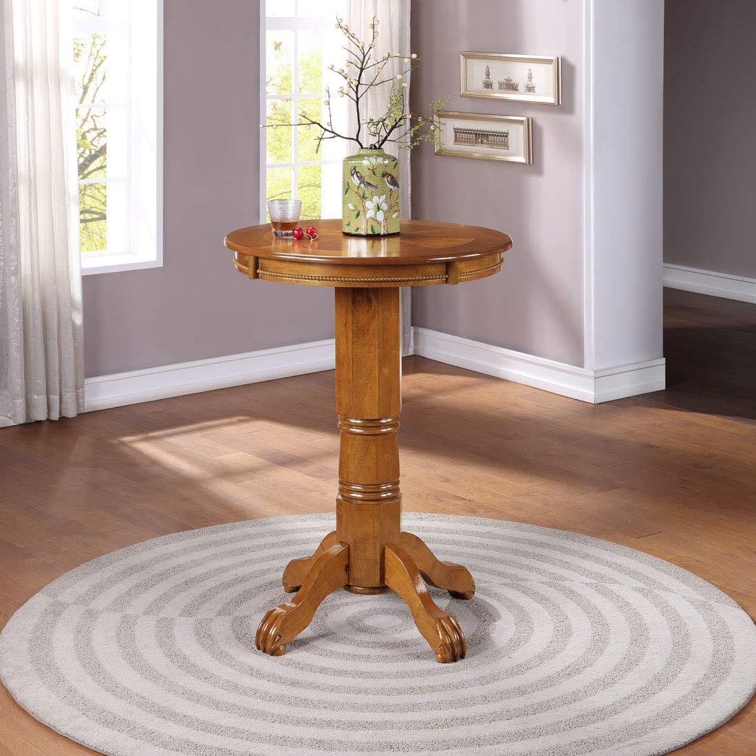 Boraam Florence Pub Table, 42-Inch, Oak Boraam