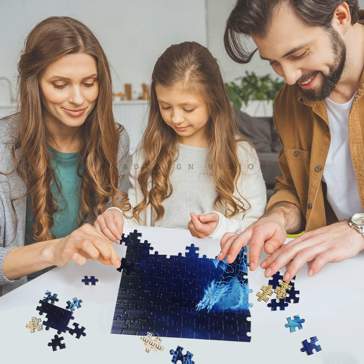 Jigsaw Puzzle 1000 Piece Dragon in The Mountains Classic Puzzle Adult Puzzle DIY Kit Wooden Toy Unique Gift Modern Home Decor Buhoet