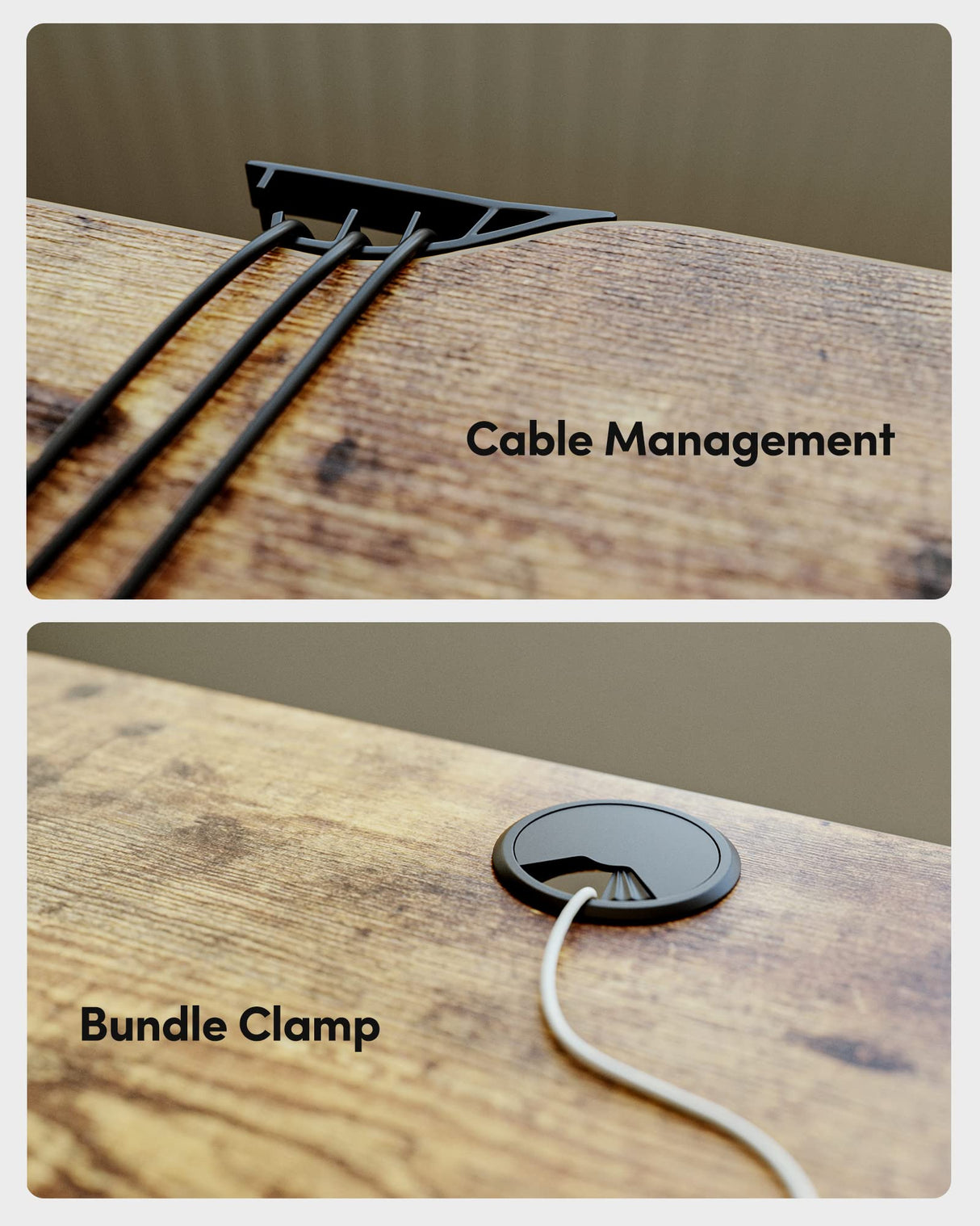 BANTI 63"x28" L Shaped Standing Desk, Electric Stand up Height Adjustable Home Office Table, Sit Stand Desk, Rustic Brown Top BANTI