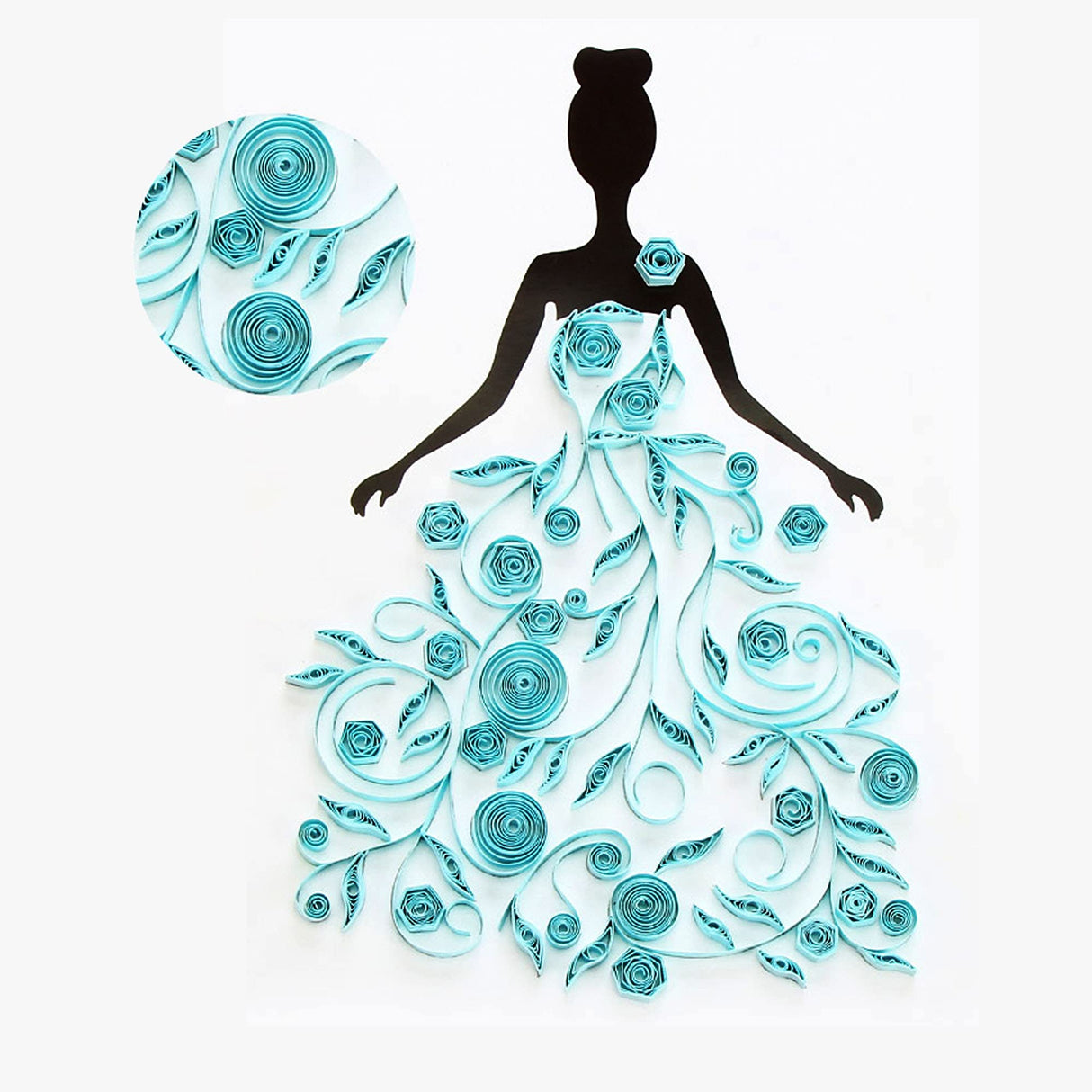 Woohome 48 PCS Paper Quilling Kit, Paper Quilling Making Drawing Design, Strips Quilling Paper and Papers Quilling Tools for Quilling Art Paper DIY Drawing Handcraft Handmade, Home Decoration Woohome