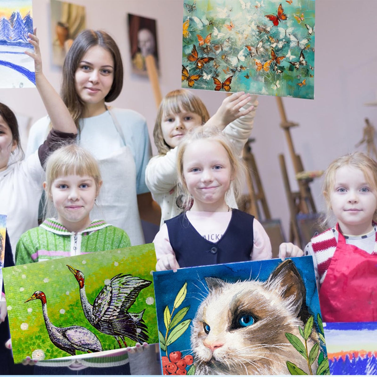 ESRICH Canvas Boards for Painting 20 Multi Pack Paint Canvas Panels 11x14, 9x12, 8x10, 6x6, 5x7, 4x4 Blank Canvases for Painting-Cotton Primed Painting Canvas for Acrylic, Oil, Gouache & Tempera ESRICH