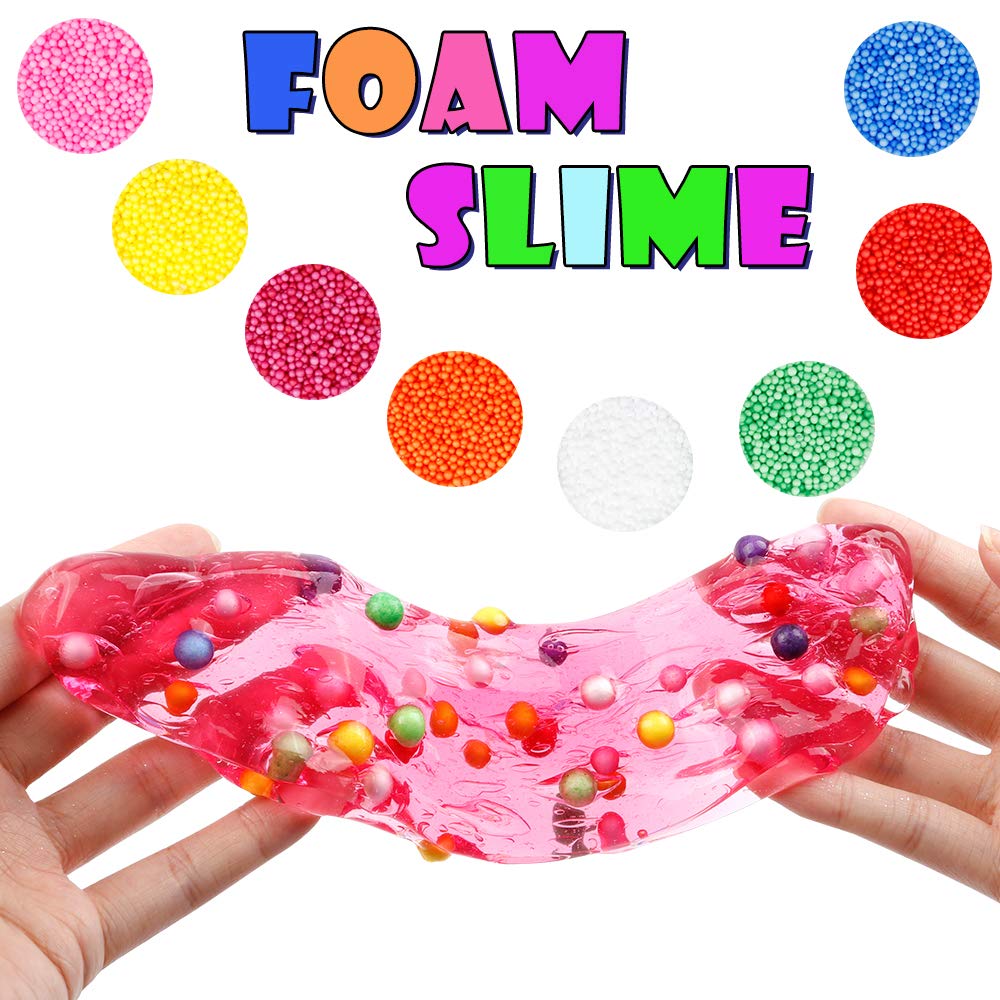 Slime Supplies Kit, 205 Pack Add Ins Slime Kit for Kids Girls Slime Making, Including Foam Balls, Glitter, Fishbowl Beads, Charms, Clear Containers by WINLIP WINLIP