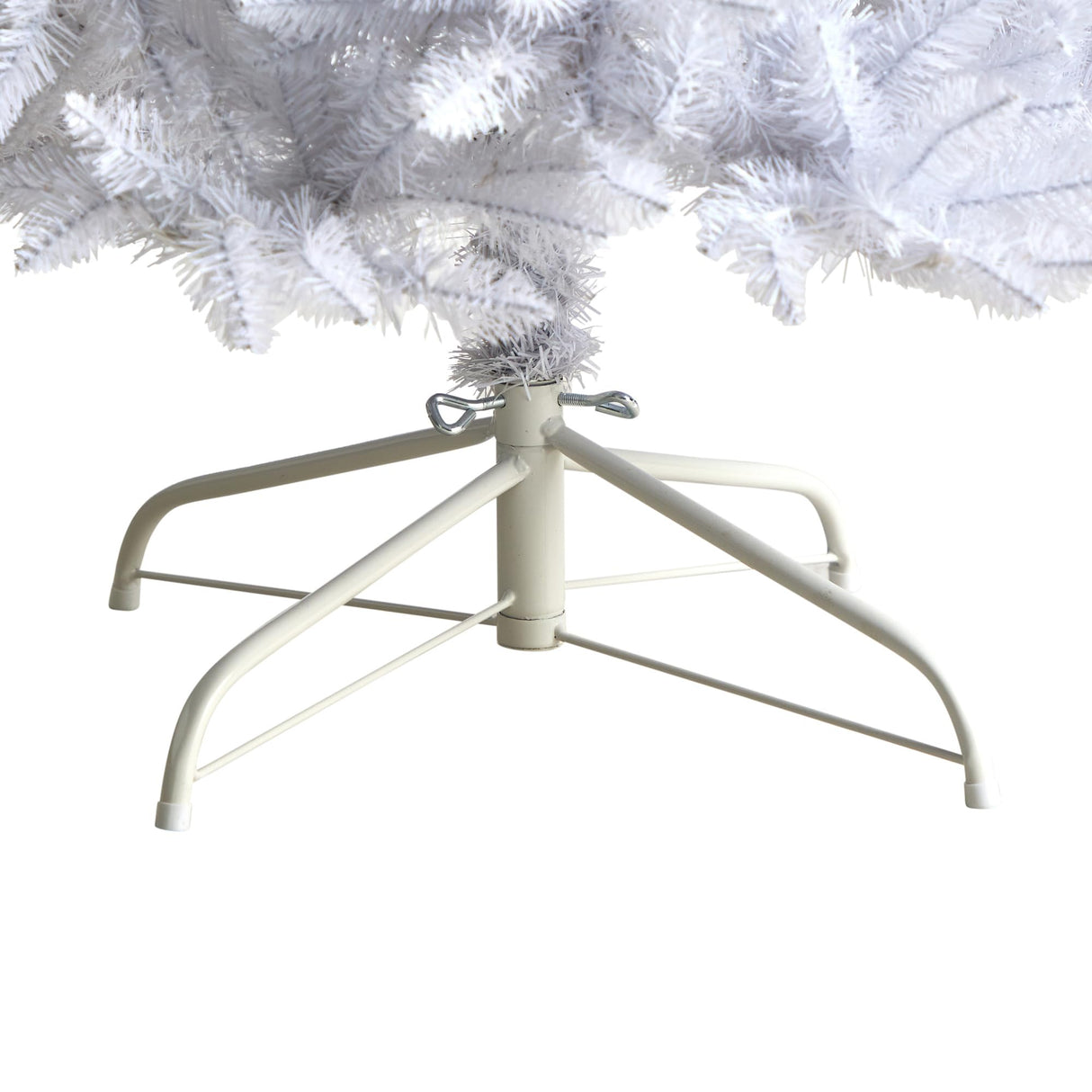 Nearly Natural 8ft. Slim White Artificial Christmas Tree with 1348 Bendable Branches Nearly Natural