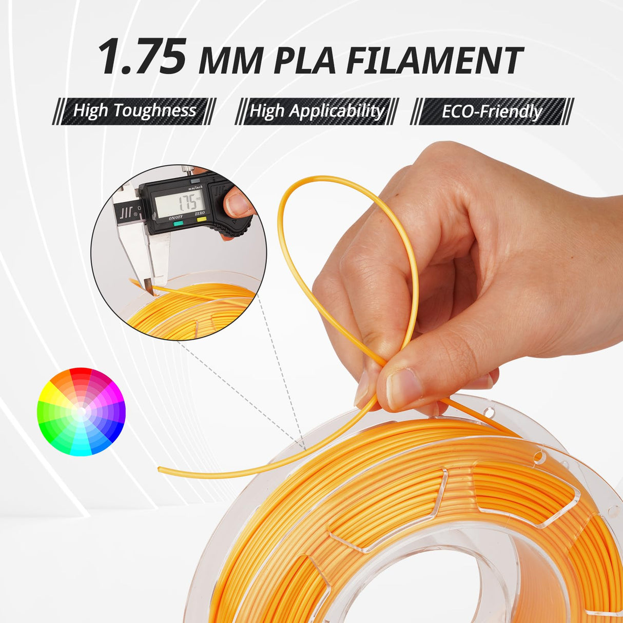 AMOLEN PLA 3D Printer Filament,PLA Filament 1.75mm,Silk Filament Bundle,Gold, Silver,Bronze, Red Copper,3D Printing Filament Bundle, 200gX 4 Spools AMOLEN