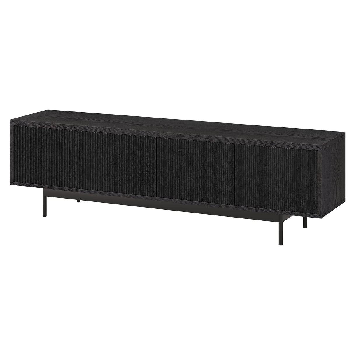 Henn&Hart Whitman TV Stand, 70" Wide, Black Henn&Hart
