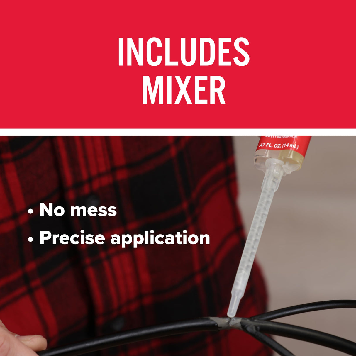 J-B Weld Clear 5 Minute Epoxy, 14ml, Static Mixer, 2 Pack, ClearWeld 14ml, 50114H-2 J-B Weld