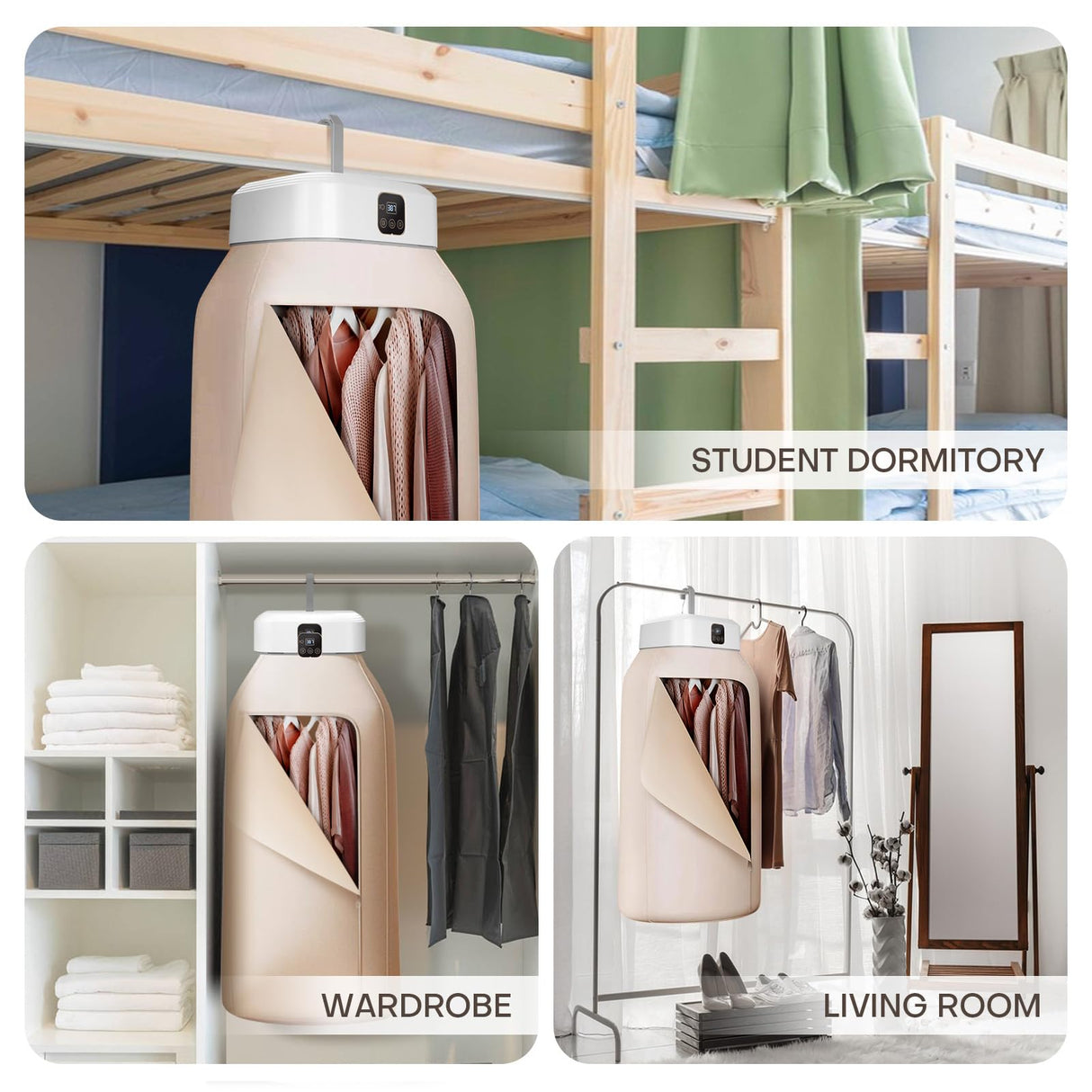 Portable Clothes Dryer,Mini Laundry Dryers with Remote Control, Small Compact Foldable Electric Drying Machine with Dry Bag for Travel,RV, Home,Apartment Rolitwils