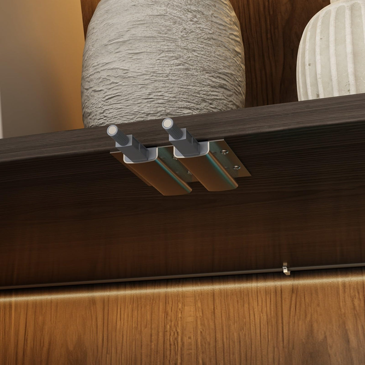 FAMAPY Display Cabinet with Glass Doors & Lights, Display Case with Adjusatble Shelves & 3 Drawers, for Curio Trophy Living Room Home Office, Brown, 15.7”D x 63”W x 78.7”H FAMAPY