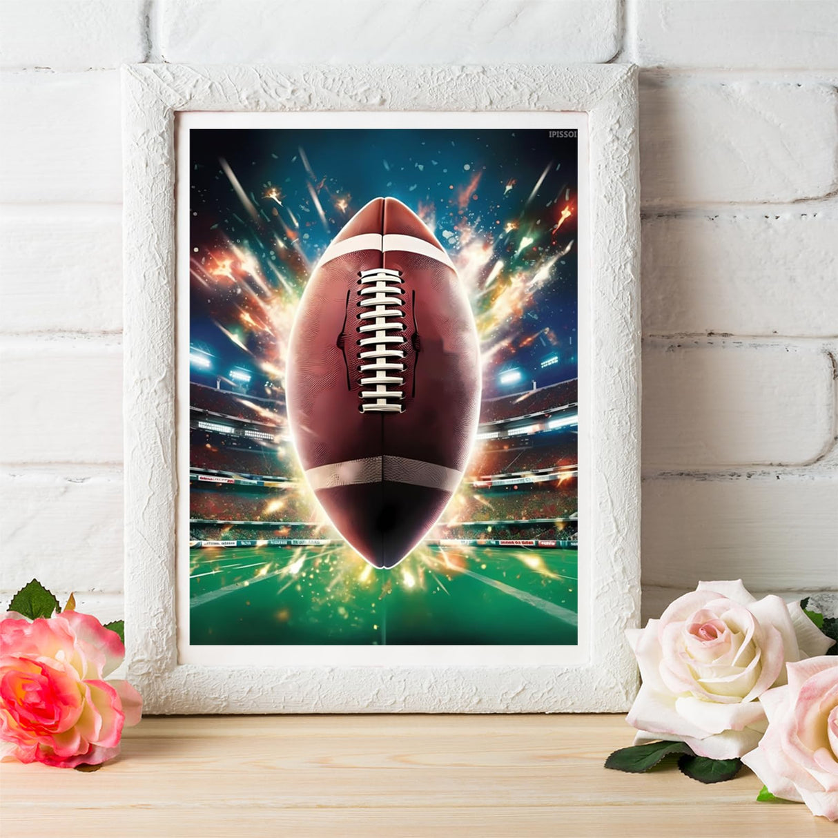 IPISSOI Diamond Painting Kits for Adults Cool Hot Football Diamond Art Kits for 5D Ball Gem Art Kits for Adult DIY Crafts Kits for Home Wall Decor Gifts 12x16in/30x40cm IPISSOI