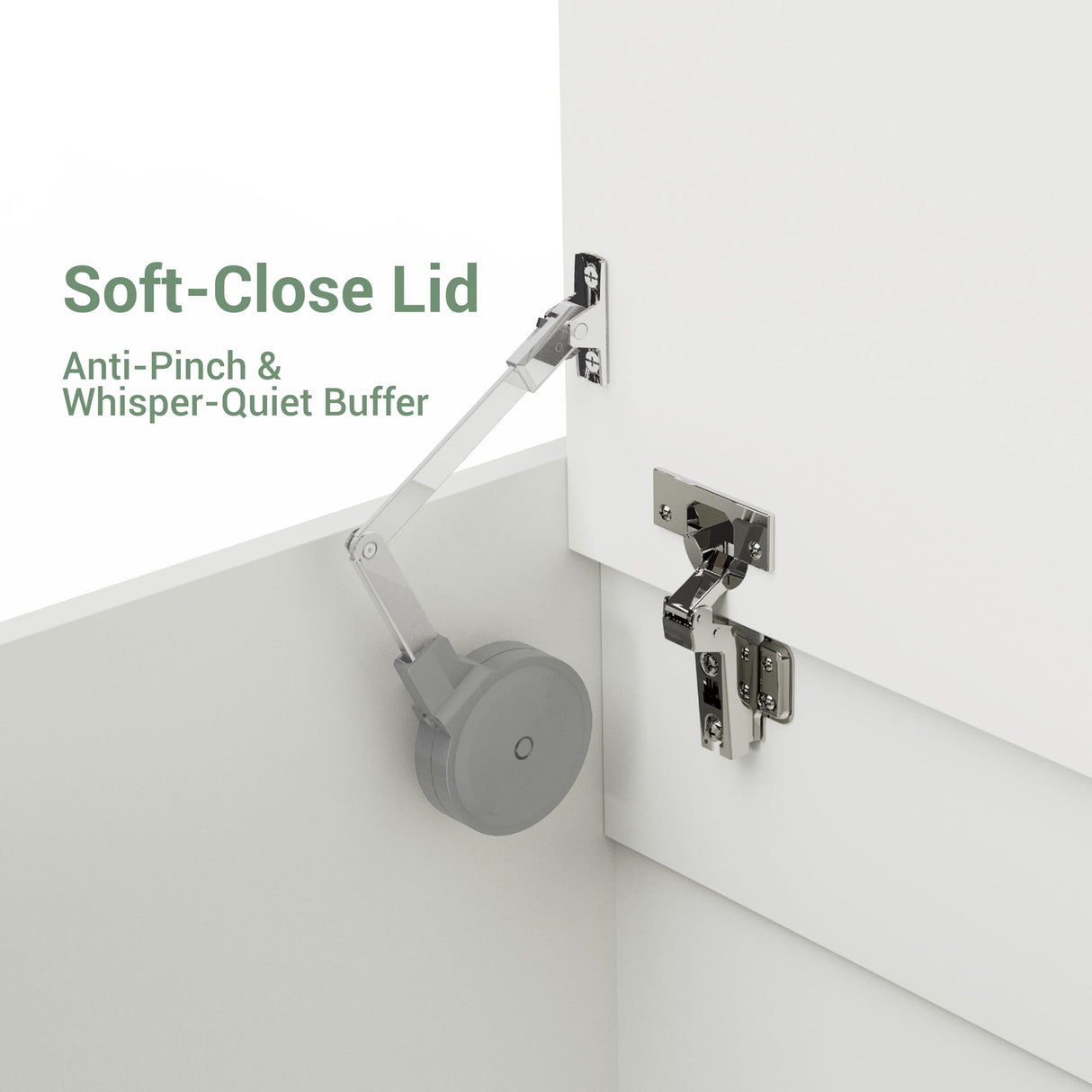 Amunrbrek Top Entry Litter Box Enclosure, Modern Flip Top Litter Box Furniture with Cat Scratch Mat, Side Table (White) amunrbrek