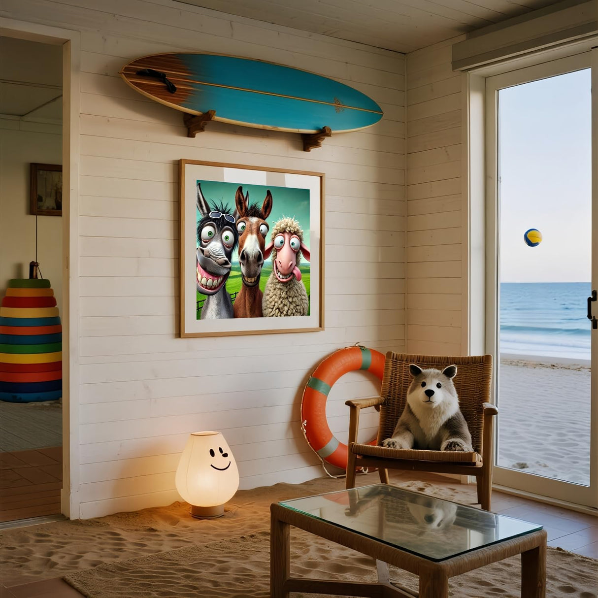 5D Diamond Art Kits for Adults Beginners,Crazy Animals DIY Full Round Drill Diamond Painting Kits,Donkey Horse Sheep Paint by Diamonds Dots Gem Art Easy,Home Wall Decor 14X14 Inch Acelii