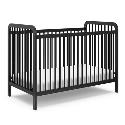 Storkcraft Pasadena 3-in-1 Convertible Crib (Black) – GREENGUARD Gold Certified, Converts to Daybed and Toddler Bed, Fits Standard Full-Size Crib Mattress, Adjustable Mattress Height