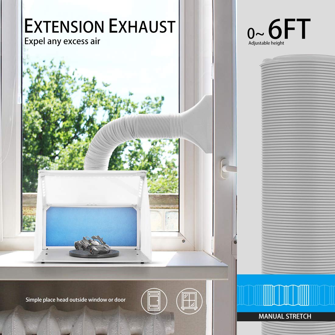 VIVOHOME Updated 5 in 1 Combo Multifunctional Swing Away Clamshell Printing Sublimation Heat Press with VIVOHOME Airbrushing Combo Set with 1/5 HP Portable Compressor Kit and Spray Paint Booth VIVOHOME