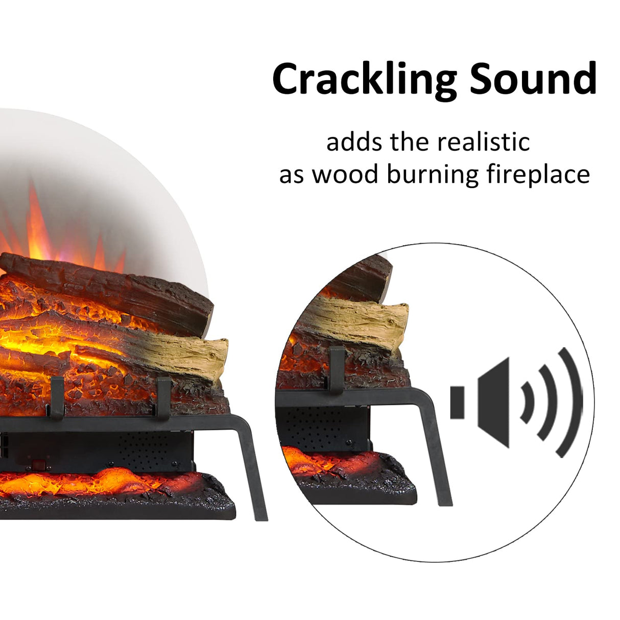 LegendFlame 25" W Free Standing Electric Fireplace Log Set (EF484), Fireplace Insert, Heater 750W/1500W, Crackling Sound, Remote Control… Legend Flame