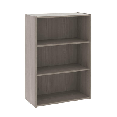 Sauder Beginnings 3-Shelf Bookcase in Silver Sycamore Finish
