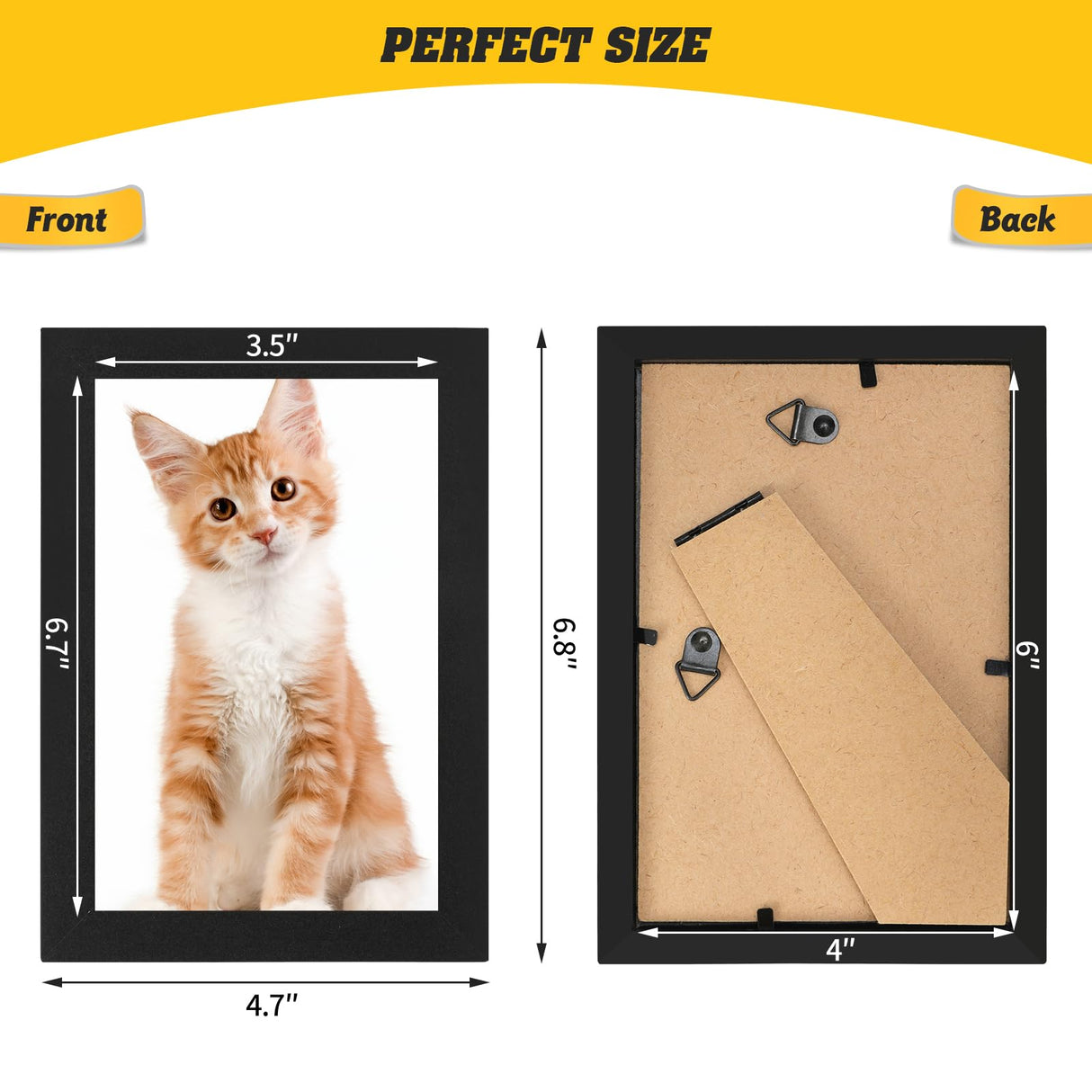 YOUKE OLA Set of 50 Picture Frame Bulk Photo Frames with Mat Wall Mounting Simple Photo Frames Multi Picture Frames for Wall or Tabletop, Black YOUKE OLA