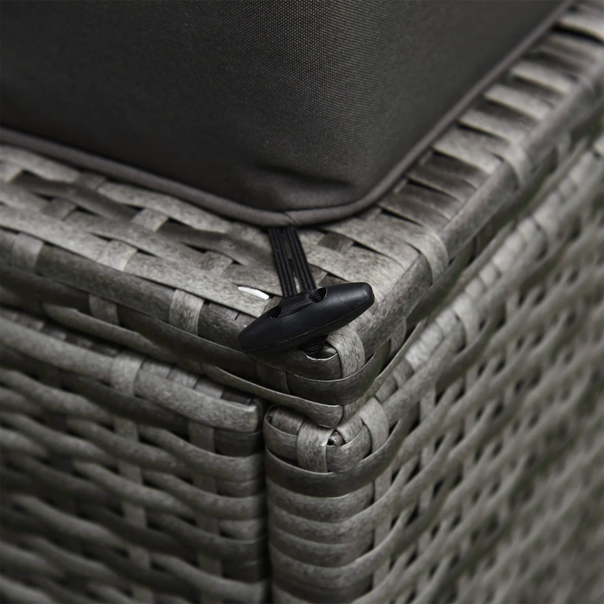 Outsunny 6 Piece Patio Furniture Set Outdoor Wicker Conversation Set All Weather PE Rattan Sectional Sofa Set with Ottoman, Cushions and Tempered Glass Table, Mixed Gray and Charcoal Outsunny