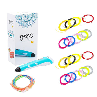 SCRIB3D P1 3D Pen - The Ultimate Creative Bundle with 230 Feet of Filament