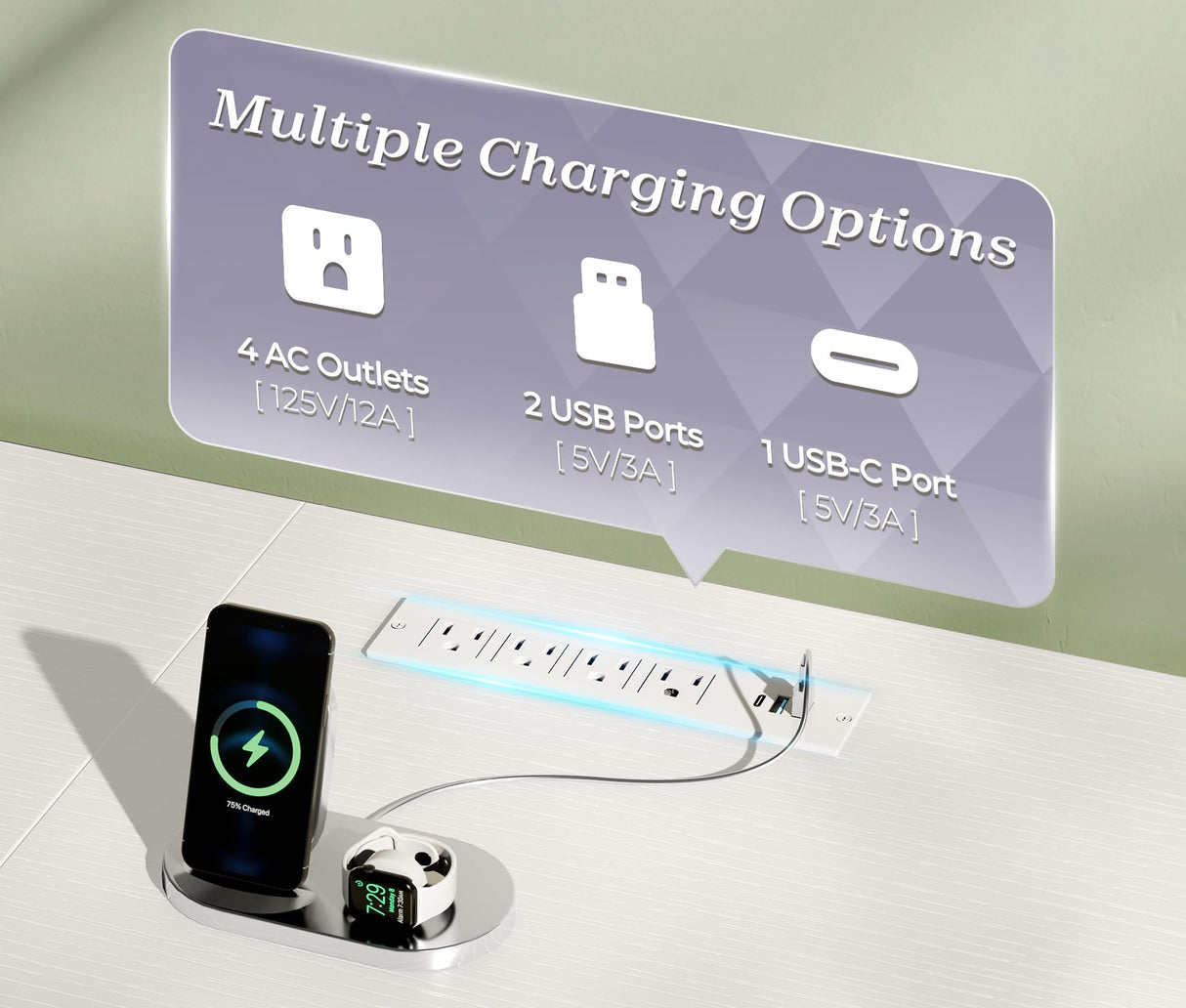 Huuger 63 Inch Dresser TV Stand with LED Lights, Power Outlets and USB-C Port, 12 Fabric Drawer Dresser for Bedroom, Wide Entertainment Center for 65, 70 Inch TV, Media Console, Open Shelf, White Huuger