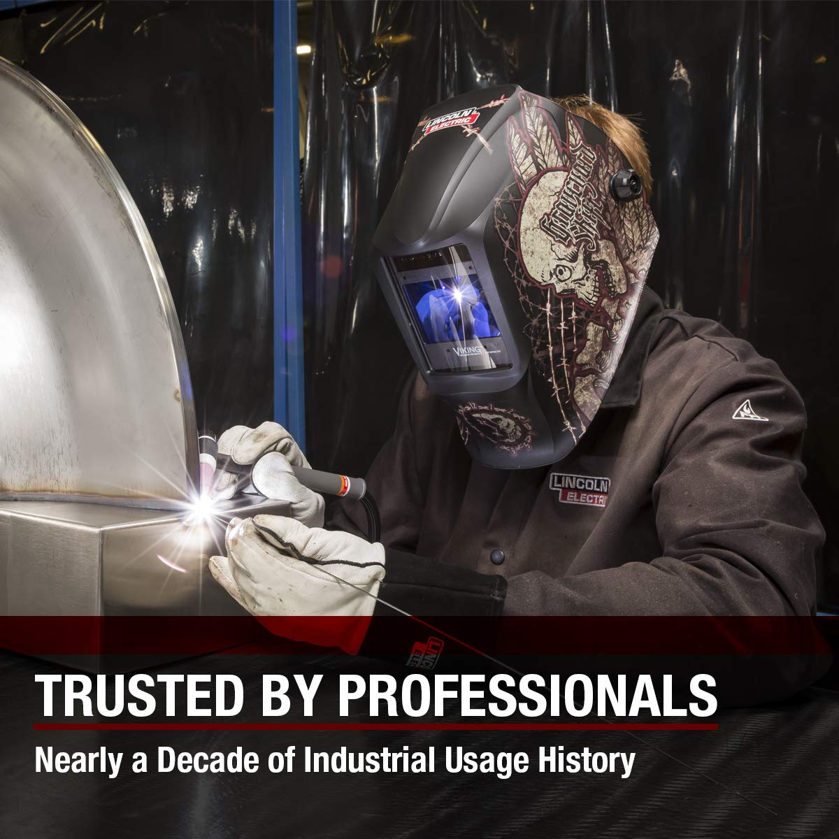 Lincoln Electric Premium Flame Resistant (FR) Cotton Welding Jacket | Comfortable | Black | Medium | K2985-M Lincoln Electric