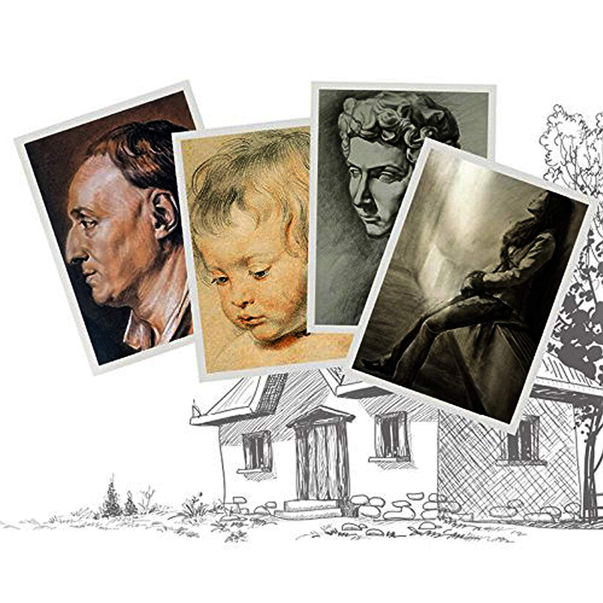 Cettkowns 36 Pieces Artist Blending Stump and Tortillion Art Blenders for Student Sketch Drawing Cettkowns