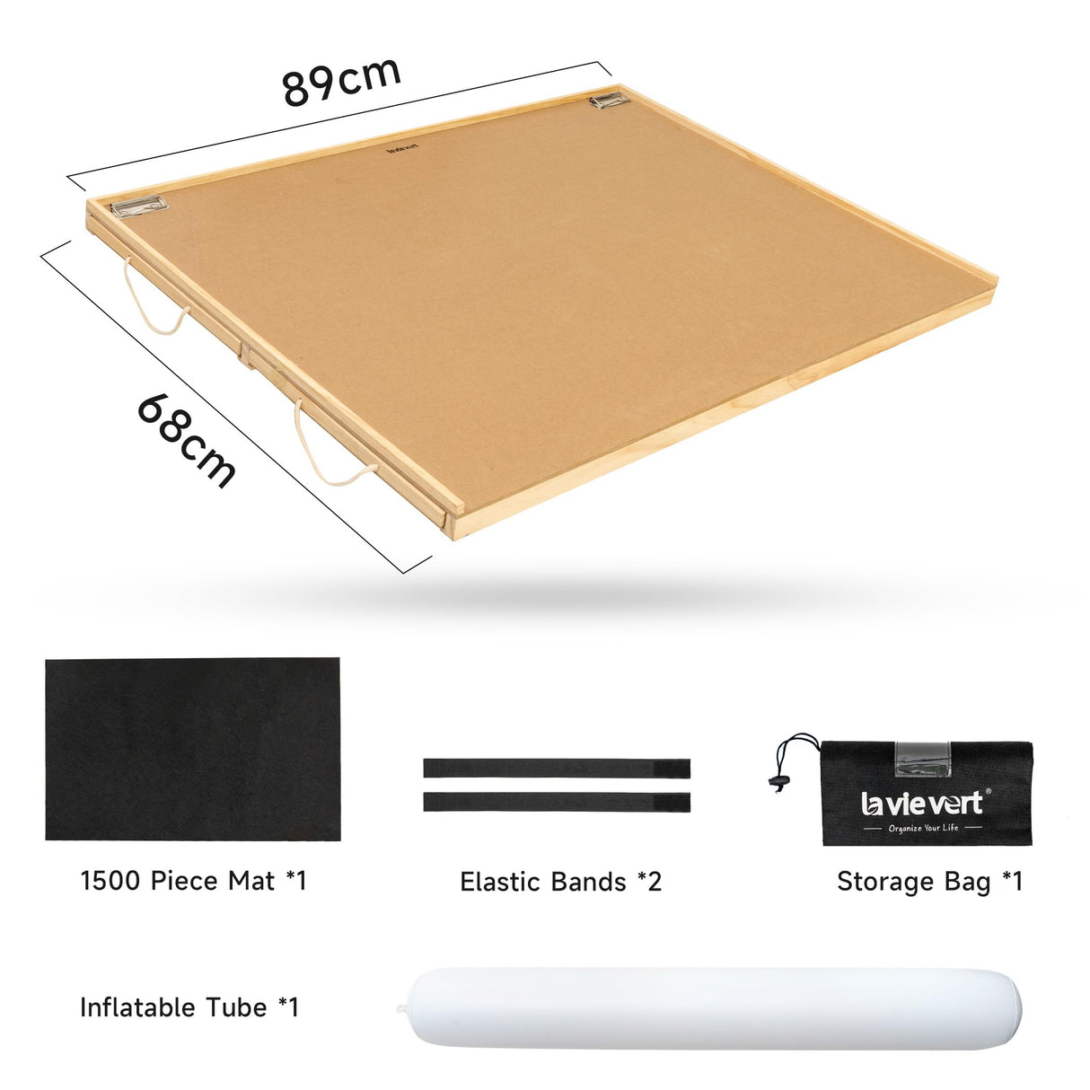 Lavievert 1500 Pieces Jigsaw Puzzle Board with Cover Mat Set, Wooden Puzzle Table with Drawers for Adults, Portable Jigsaw Puzzle Table with Smooth Plateau Surface & Storage LAVIEVERT